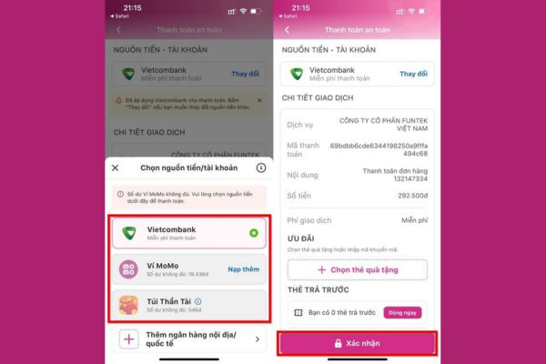 Cách nạp thẻ Garena MoMo 5
