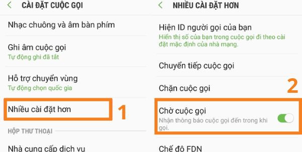 Cài đặt cuộc gọi chờ cho điện thoại Android 2 Cài đặt cuộc gọi chờ cho điện thoại Android 2