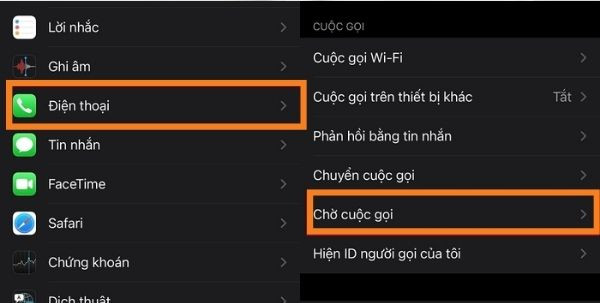 Cài đặt cuộc gọi chờ cho điện thoại iPhone 1 Cài đặt cuộc gọi chờ cho điện thoại iPhone 1