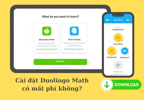 Cài đặt Duolingo Math có mất phí không Cài đặt Duolingo Math có mất phí không