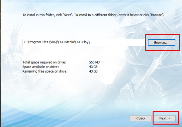 Cài đặt Ego Play qua bản Install bước 4