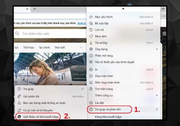Cập nhật phiên bản Edge bước 2