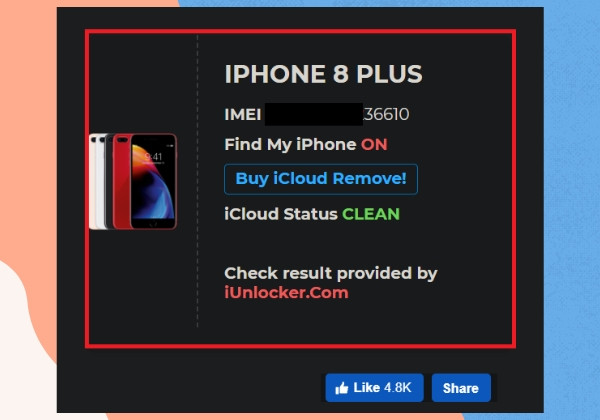 Check iCloud on/off qua trang web iUnlocker bước 2 Check iCloud on/off qua trang web iUnlocker bước 2