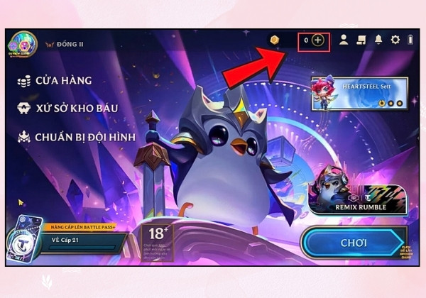 Chi tiết cách nạp Đấu trường chân lý trên điện thoại bước 1 Chi tiết cách nạp Đấu trường chân lý trên điện thoại bước 1