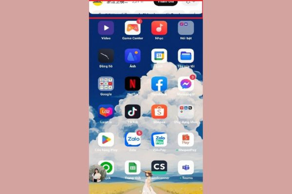 Chia đôi màn hình OPPO bằng cách vuốt 3 ngón tay bước 4 Chia đôi màn hình OPPO bằng cách vuốt 3 ngón tay bước 4