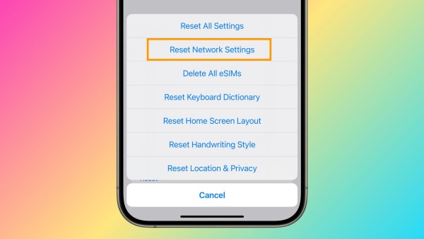 Đặt lại cài đặt mạng iPhone 16 Plus