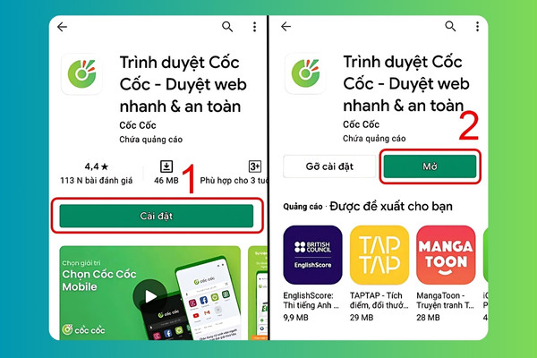 Đối với hệ điều hành Android bước 2
