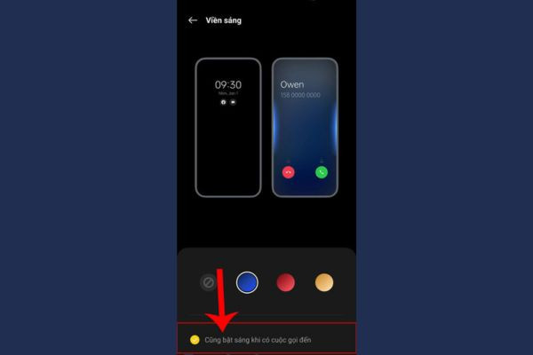 Hướng dẫn bật sáng viền màn hình OPPO bước 5 Hướng dẫn bật sáng viền màn hình OPPO bước 5