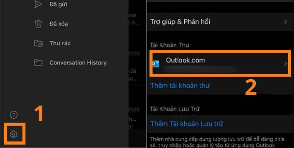 Hướng dẫn cách cài Auto Reply trên Outlook bằng điện thoại bước 2