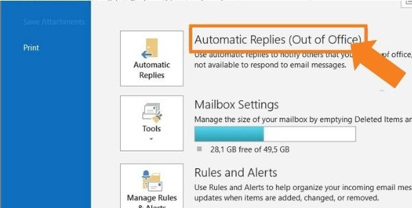Hướng dẫn cách cài Auto Reply trên Outlook bằng máy tính bước 2
