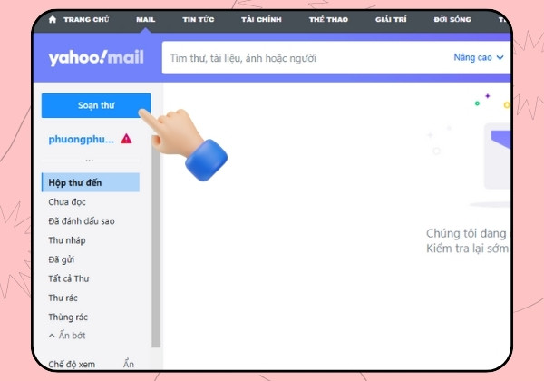 Hướng dẫn cách gửi Yahoo Mail bước 2