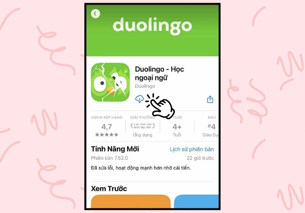 Hướng dẫn cách tải ứng dụng Duolingo Math bước 2 Hướng dẫn cách tải ứng dụng Duolingo Math bước 2
