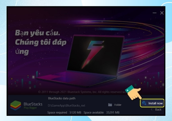 Hướng dẫn cách tải phần mềm giả lập Bluestacks trên PC 7 Hướng dẫn cách tải phần mềm giả lập Bluestacks trên PC 7