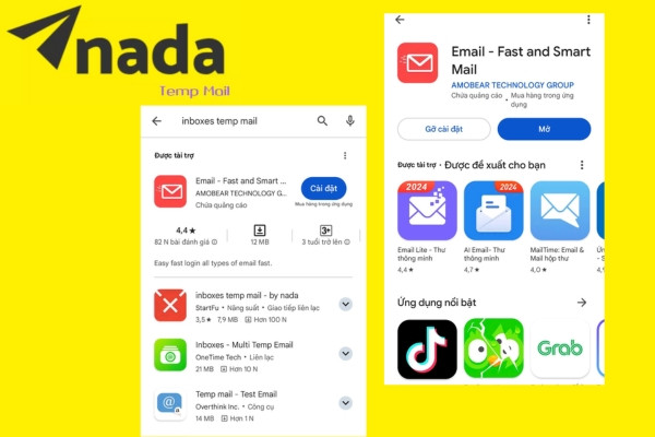 Hướng dẫn cách tạo Email Getnada trên điện thoại Android bước 1