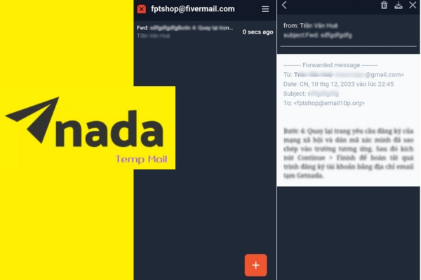 Hướng dẫn cách tạo Email Getnada trên điện thoại Android bước 3