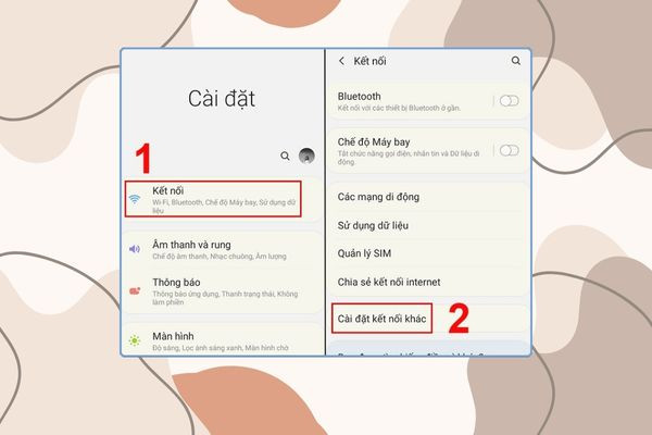 Kết nối máy in với điện thoại hệ điều hành Android bước 1 Kết nối máy in với điện thoại hệ điều hành Android bước 1