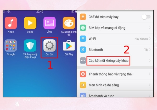 Kết nối qua Wi-Fi Display 2 Kết nối qua Wi-Fi Display 2