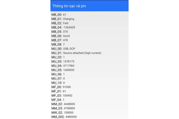 kiểm tra dung lượng pin Xiaomi Redmi 6