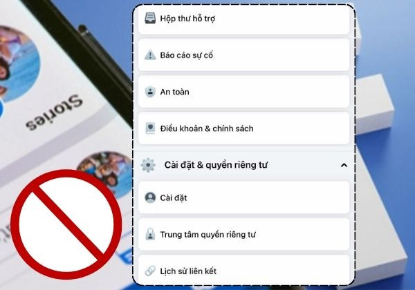Kiểm tra lại phần cài đặt riêng tư bước 1