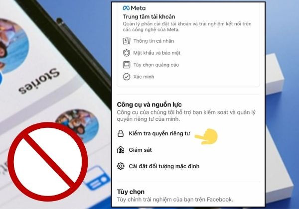 Kiểm tra lại phần cài đặt riêng tư bước 2