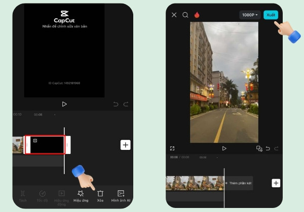 Lưu video Capcut không có logo bằng cách xóa logo đoạn kết mỗi video bước 2 Lưu video Capcut không có logo bằng cách xóa logo đoạn kết mỗi video bước 2
