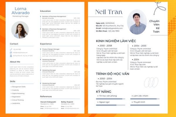 Mẫu CV chuẩn, đơn giản