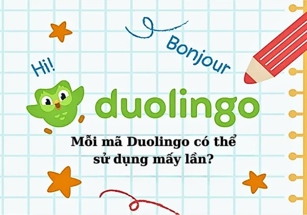 Mỗi mã Duolingo có thể sử dụng mấy lần?