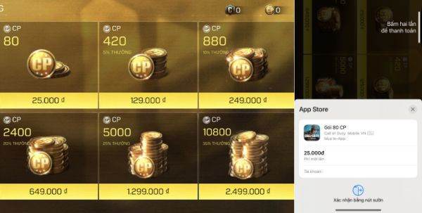 Nạp Call of Duty bằng MoMo bước 5