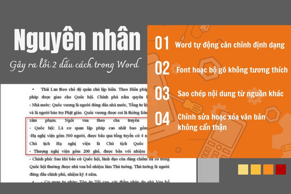 Nguyên nhân gây ra lỗi 2 dấu cách trong Word Nguyên nhân gây ra lỗi 2 dấu cách trong Word