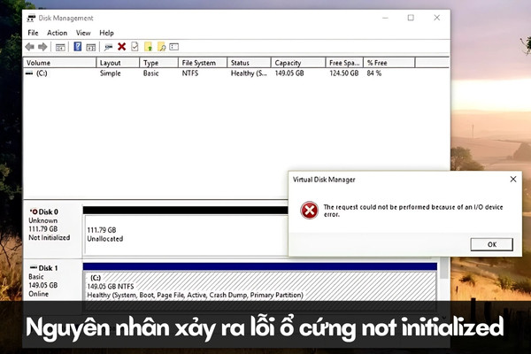 Những nguyên nhân xảy ra lỗi ổ cứng Not Initialized