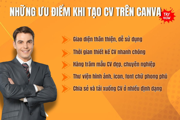Những ưu điểm khi tạo CV trên Canva