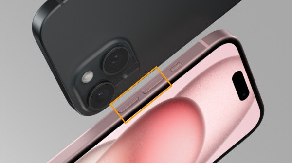 Nút volume iPhone 15 Plus hư hỏng