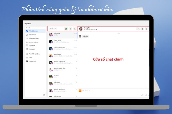Phần tính năng quản lý tin nhắn cơ bản