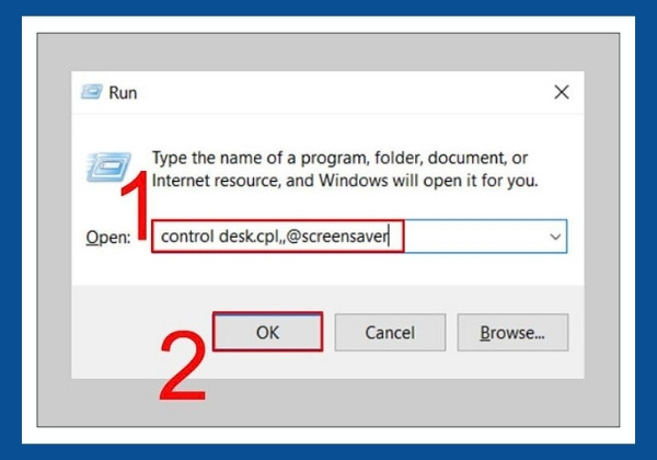 Sử dụng phím tắt Windows + R để thiết lập khóa màn hình tự động 2