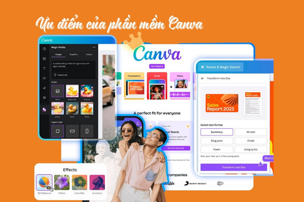 Ưu điểm của phần mềm Canva Ưu điểm của phần mềm Canva
