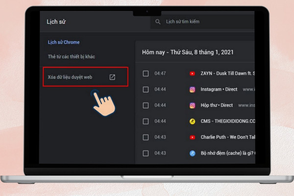 Xóa bộ nhớ cache trình duyệt 2