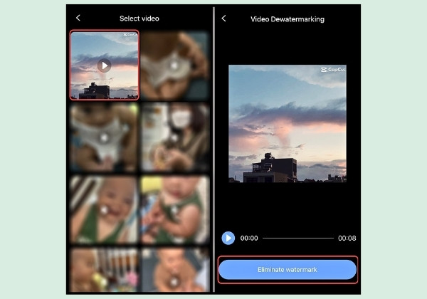 Xóa logo của CapCut qua ứng dụng Video Eraser bước 2 Xóa logo của CapCut qua ứng dụng Video Eraser bước 2
