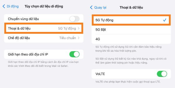 Cách bật 5G trên iPhone bước 3 Cách bật 5G trên iPhone bước 3