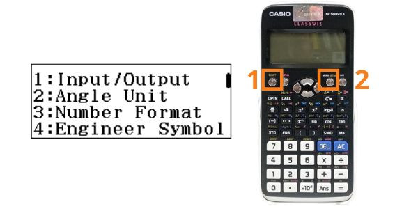 Cách bật - tắt g(x) trên máy tính Casio bước 1