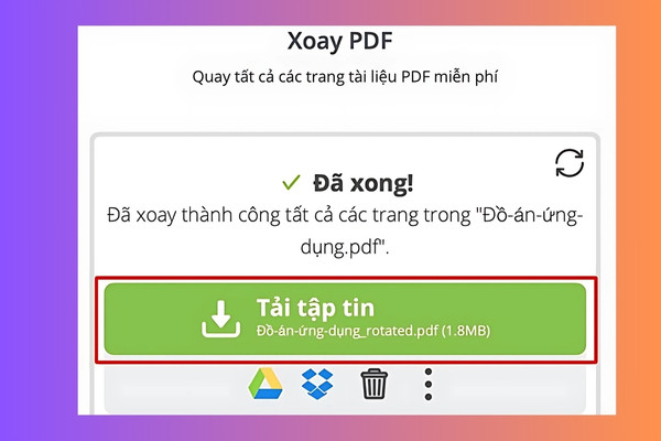 Cách xoay trang PDF online bằng phần mềm PDF Candy 5