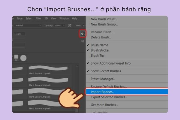 Cài Brush với Brush Presets 3