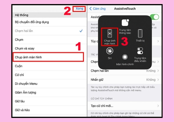 Chụp màn hình iPhone 11 nhờ phím Home ảo bước 4