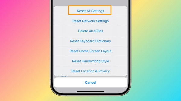 Đặt lại cài đặt iPhone 14 Pro