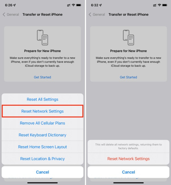 Đặt lại cài đặt mạng 14 Pro