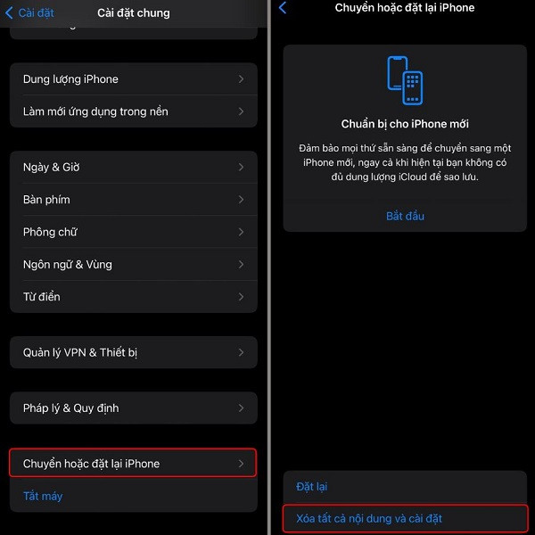 Đặt lại iPhone 14 Plus