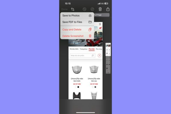 Hướng dẫn cách chụp màn hình dài trên iPhone bước 5 Hướng dẫn cách chụp màn hình dài trên iPhone bước 5