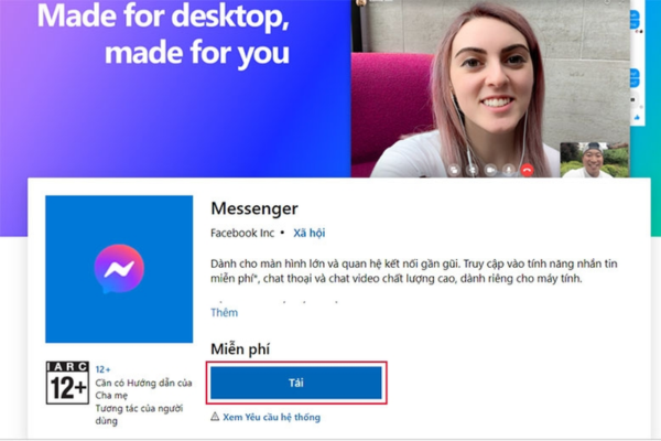 Hướng dẫn tải Facebook Messenger PC cho Windows bước 2 Hướng dẫn tải Facebook Messenger PC cho Windows bước 2