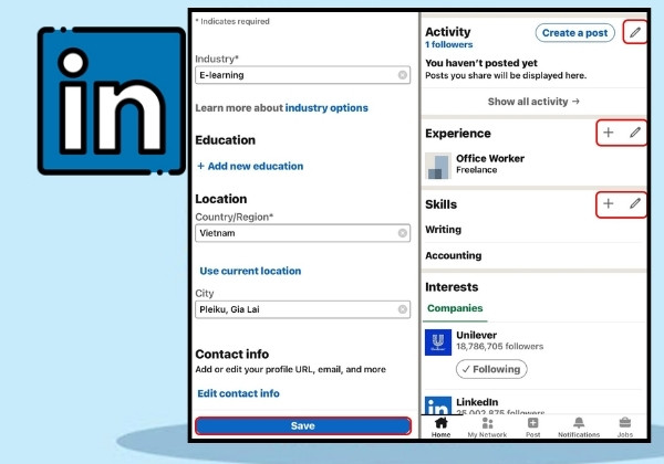 Hướng dẫn cách tải và tạo profile LinkedIn chuyên nghiệp trên điện thoại bước 2 Hướng dẫn cách tải và tạo profile LinkedIn chuyên nghiệp trên điện thoại bước 2