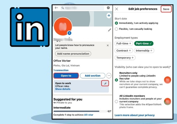 Hướng dẫn cách tải và tạo profile LinkedIn chuyên nghiệp trên điện thoại bước 3 Hướng dẫn cách tải và tạo profile LinkedIn chuyên nghiệp trên điện thoại bước 3