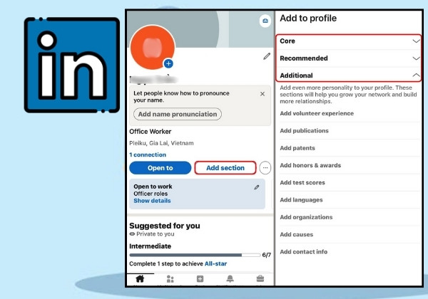 Hướng dẫn cách tải và tạo profile LinkedIn chuyên nghiệp trên điện thoại bước 4 Hướng dẫn cách tải và tạo profile LinkedIn chuyên nghiệp trên điện thoại bước 4